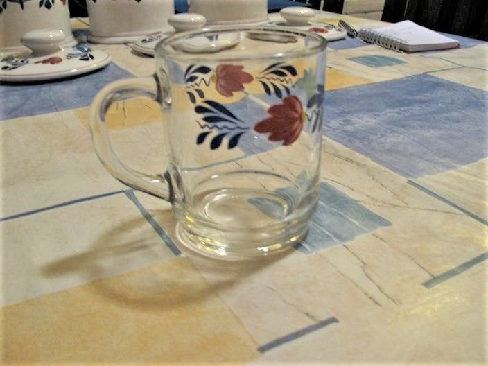 Boerenbont theeglas (hoge model) Boerenbond, Gebruikt, Landelijk/Boerenbont, Glas, Royal Boch