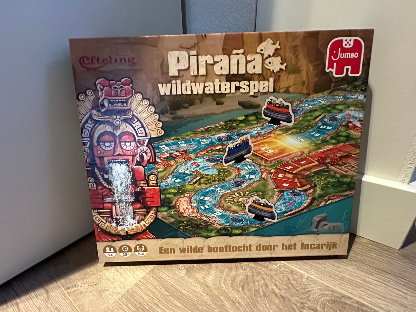 Jumbo Efteling gansenbord Pirana wildwaterbaan, Ophalen of Verzenden, Minder dan 500 stukjes, Zo goed als nieuw
