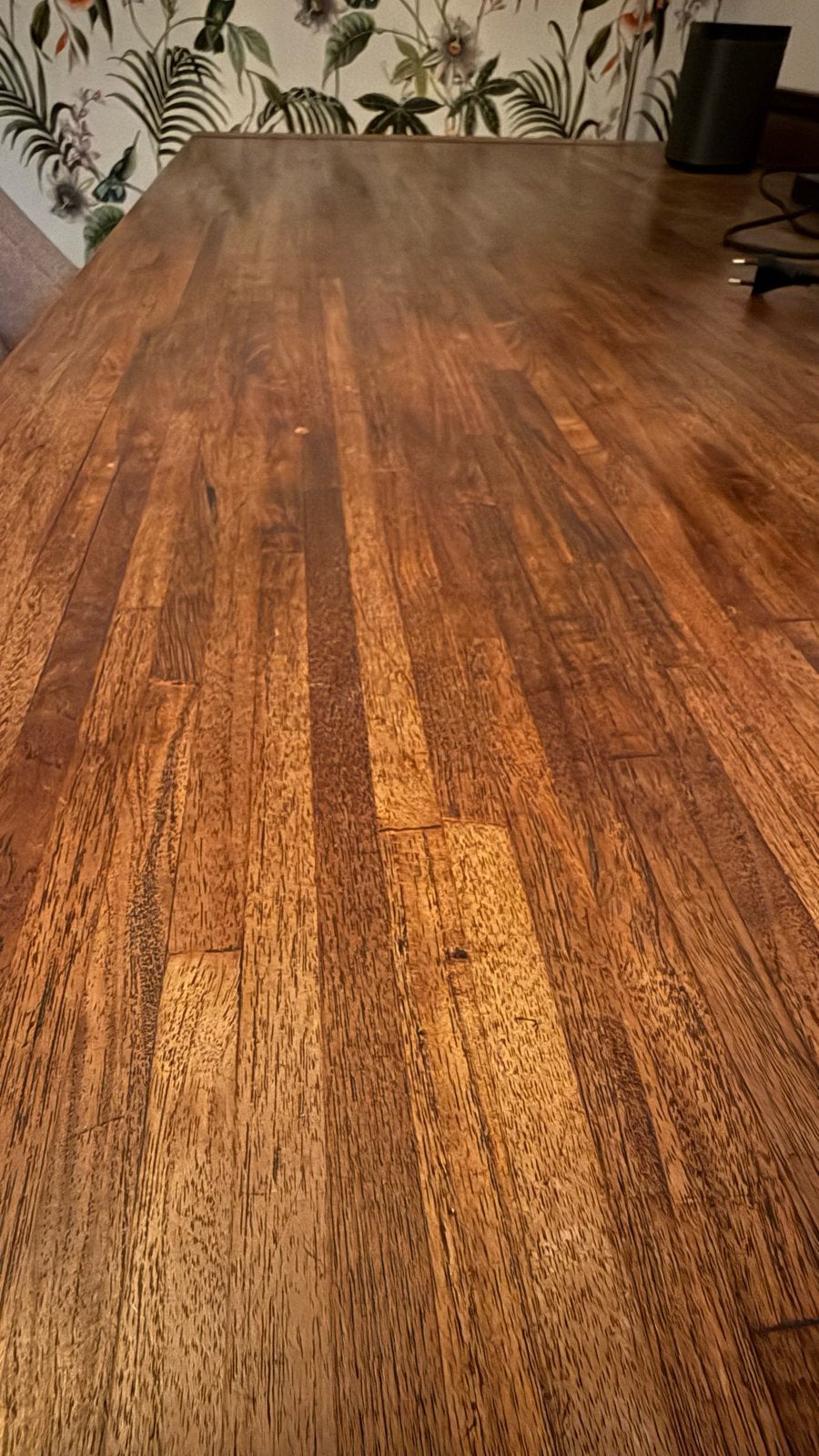 Massief houten eettafel ( 199x90x78), Ophalen, Teakhout, 50 tot 100 cm, Zo goed als nieuw