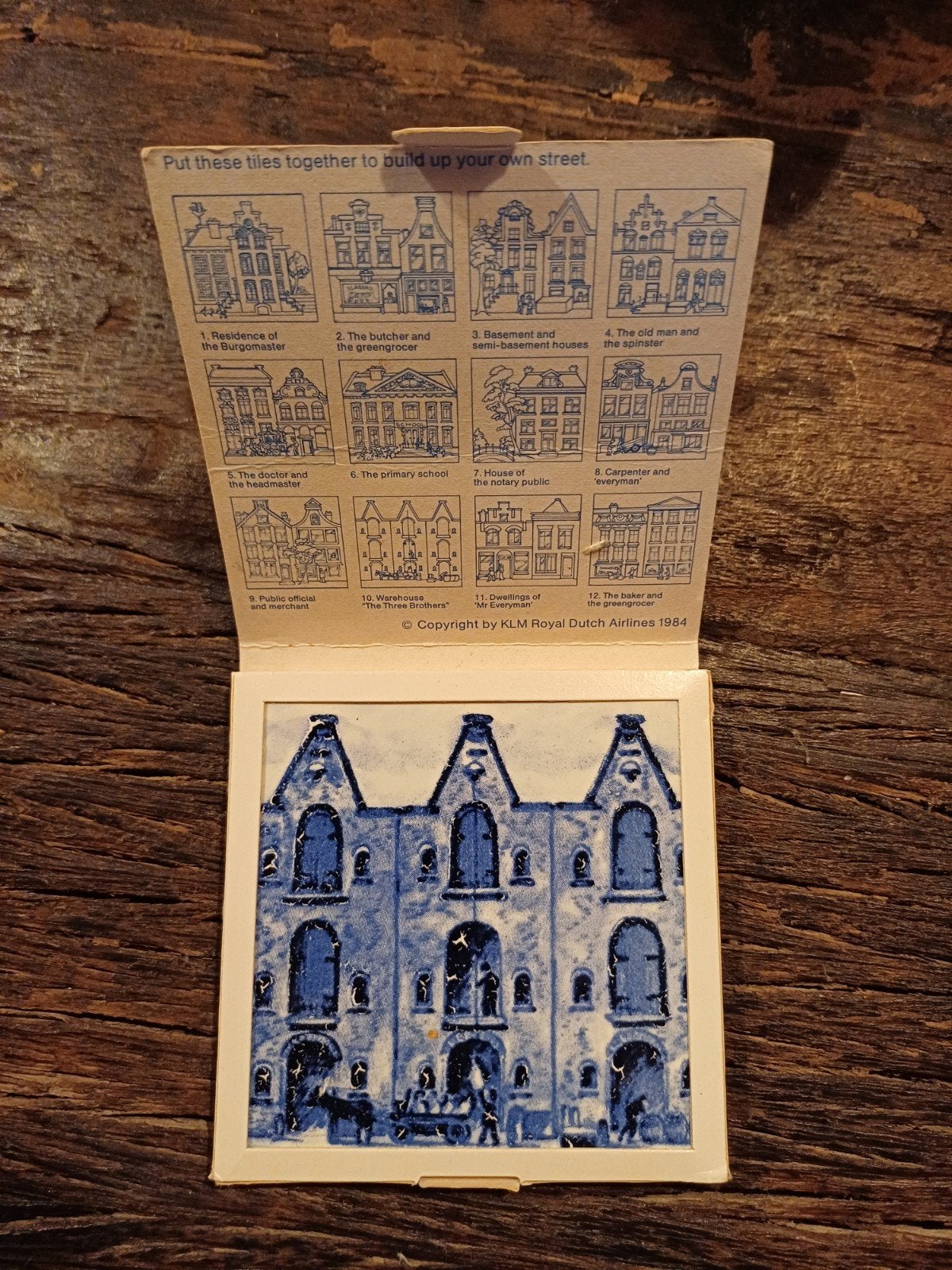 KLM Business Class Delfts Blauw Tegeltje - Huisje 11, Ophalen of Verzenden