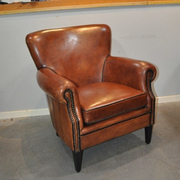 Nieuwe schapenleren fauteuil model Rosan, Huis en Inrichting, Nieuw, Ophalen of Verzenden, 50 tot 75 cm, Leer