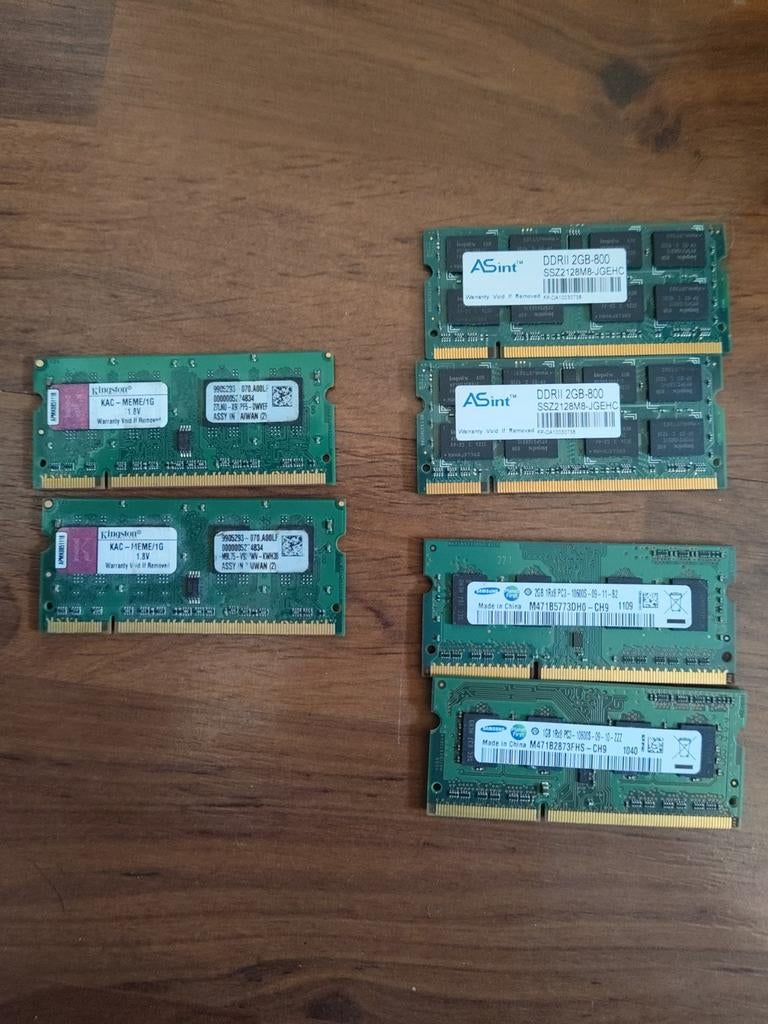 Diverse RAM Geheugenmodules (DDR2, DDR3) - Laptop, Ophalen of Verzenden, DDR2, 800, 1066, Laptop