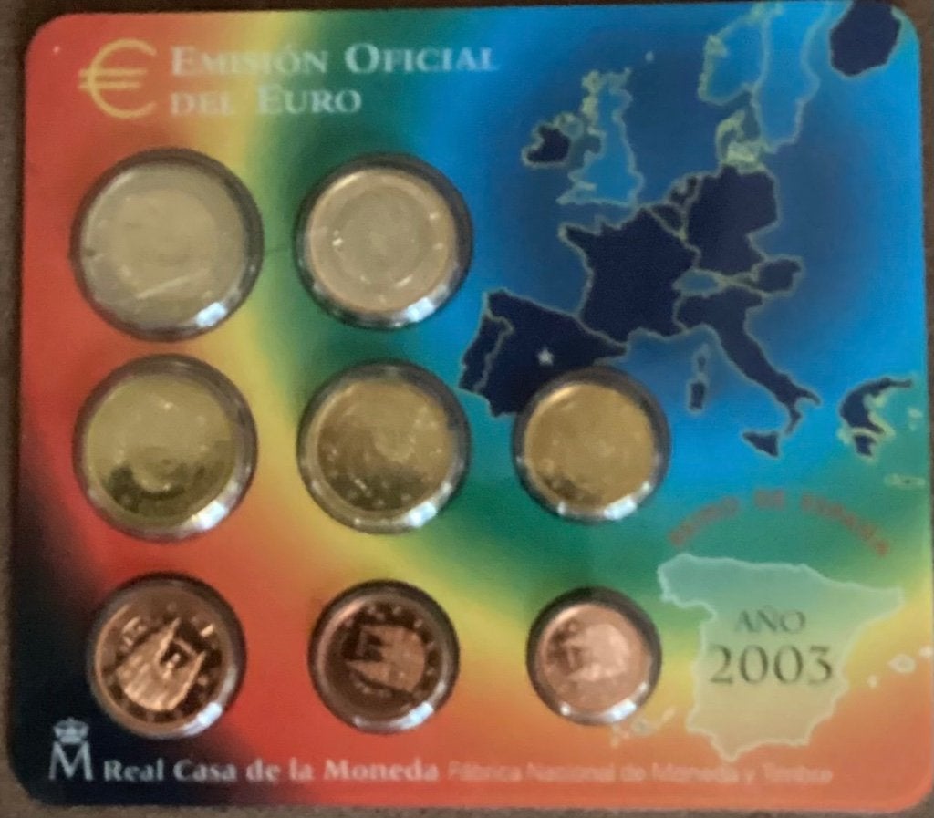 Officiële euromunten set Spanje 2003, Postzegels en Munten, Ophalen of Verzenden, Spanje, Overige waardes, Setje