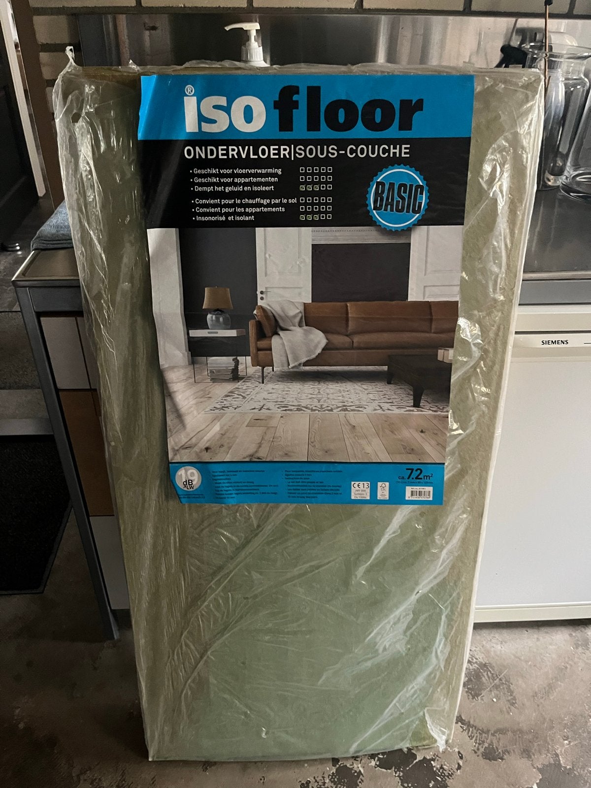 ISO Floor ondervloer platen - 6 stuks (4 m²), Overige materialen, Nieuw, 5 tot 10 m², Vloerisolatie