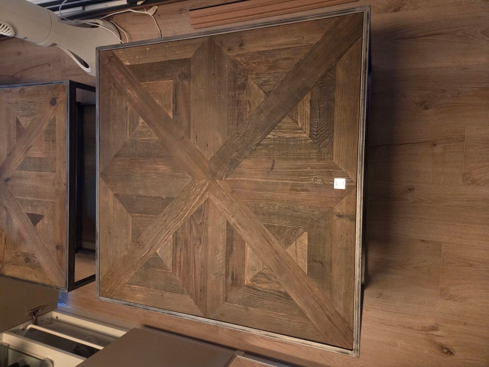 riviera maison le bar salontafel 80x80x40, 100 tot 150 cm, Ophalen of Verzenden, Zo goed als nieuw, 25 tot 50 cm