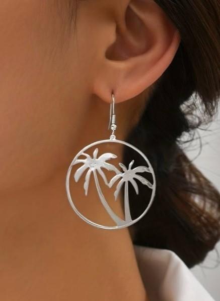 Palmtree Oorbellen. In Zilver of Goudkleur 🌴🌴🌴, Overige materialen, Hangers, Verzenden, Nieuw