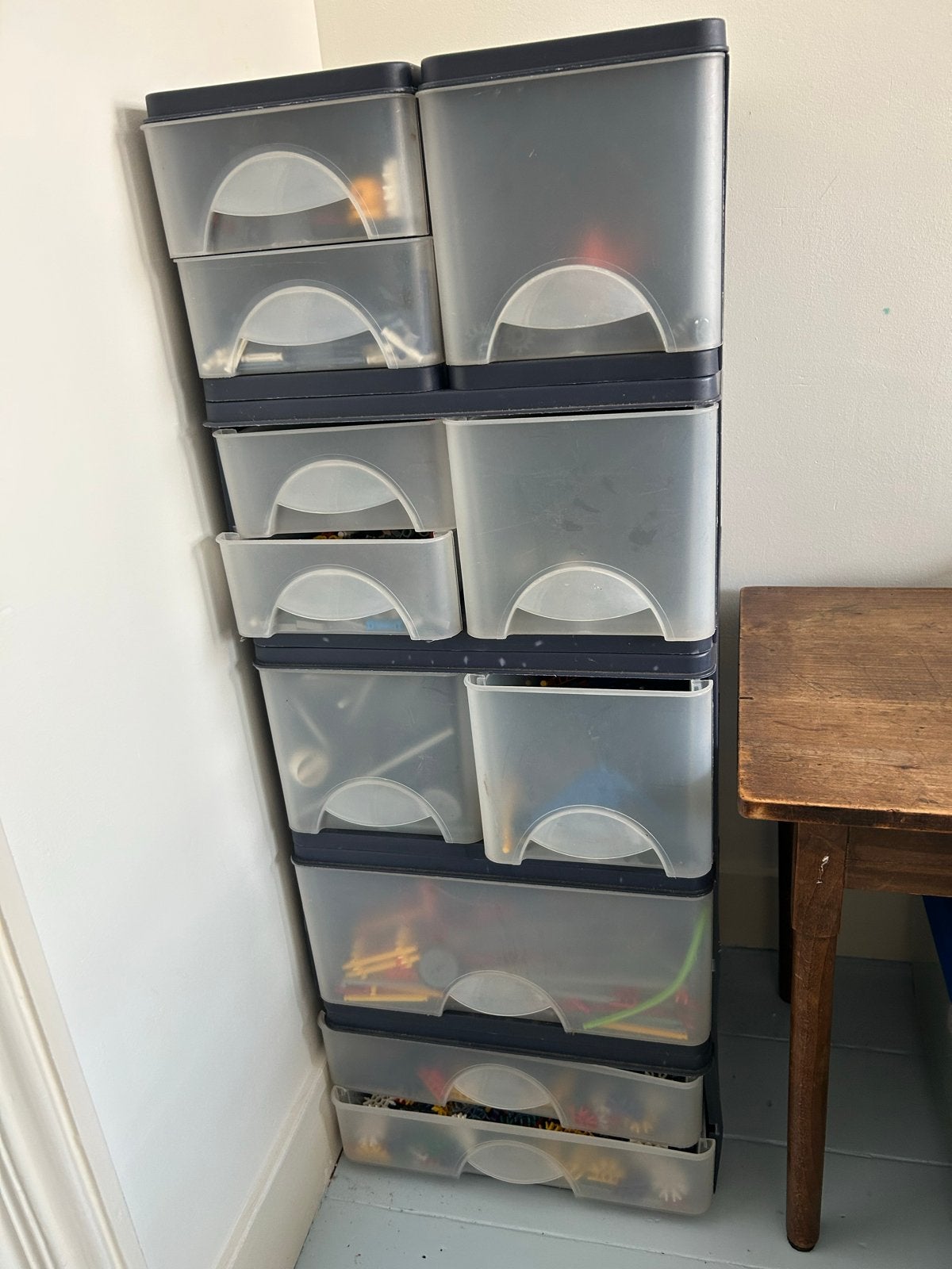 Grote Knex K'nex collectie met opbergtoren en extra tas, Ophalen, Gebruikt, K'nex