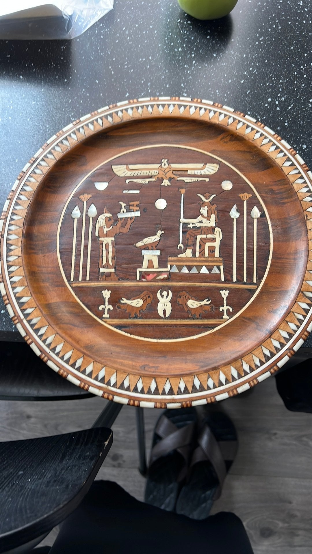 Egyptische houten wandplaat,, Ophalen of Verzenden