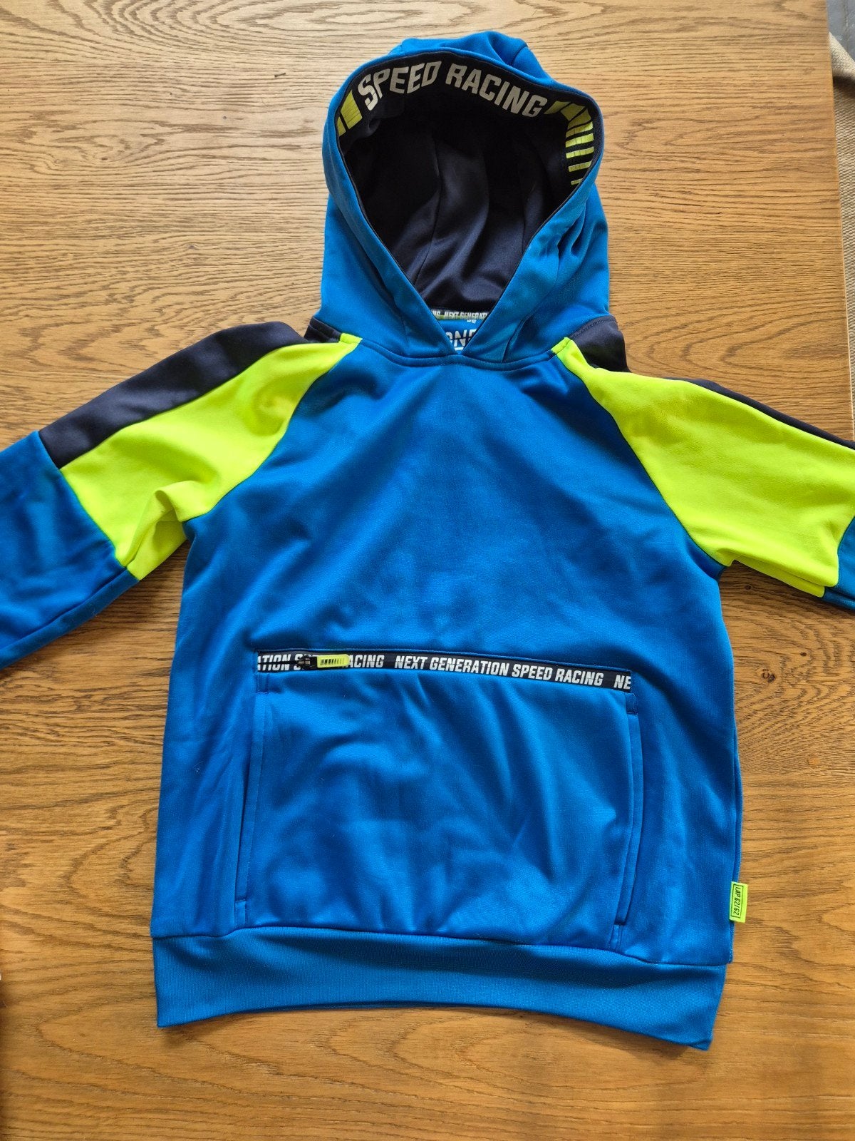 Leuke blauwe hoodie WE met rits en buidel, maat 146/152, ONE62 TEAM, Jongen of Meisje, Trui of Vest, Ophalen of Verzenden