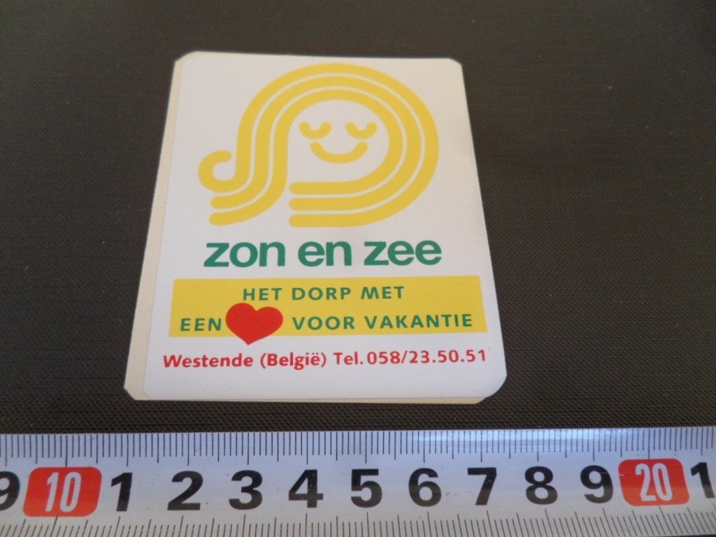 sticker België Westende ZON EN ZEE Het dorp met een Hart, Ophalen of Verzenden, Zo goed als nieuw