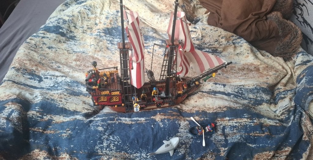 6243  Het schip van Blokbaard, Lego, Compleet, Zo goed als nieuw, Complete set