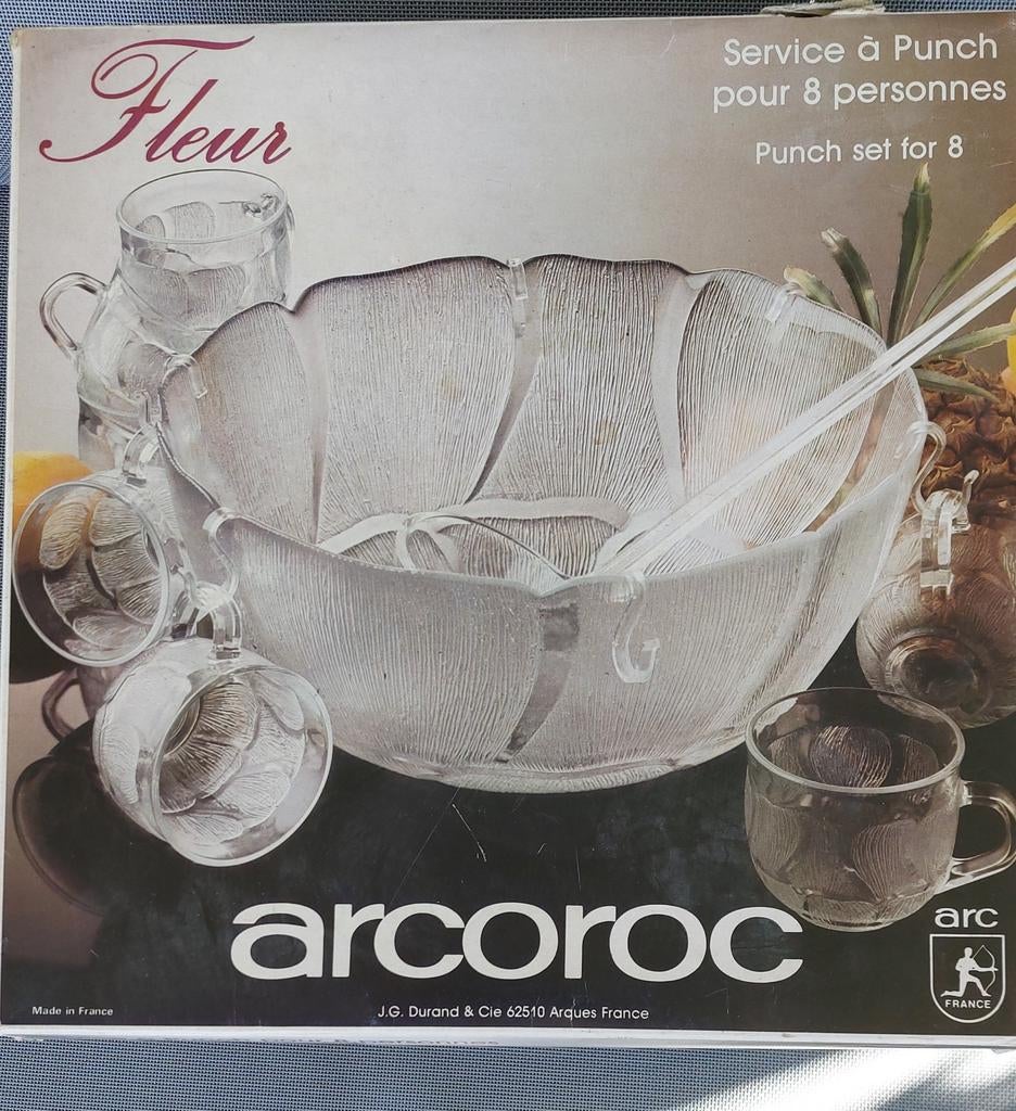 Arcoroc Fleur punch set, Huis en Inrichting, Keuken | Servies, Ophalen of Verzenden