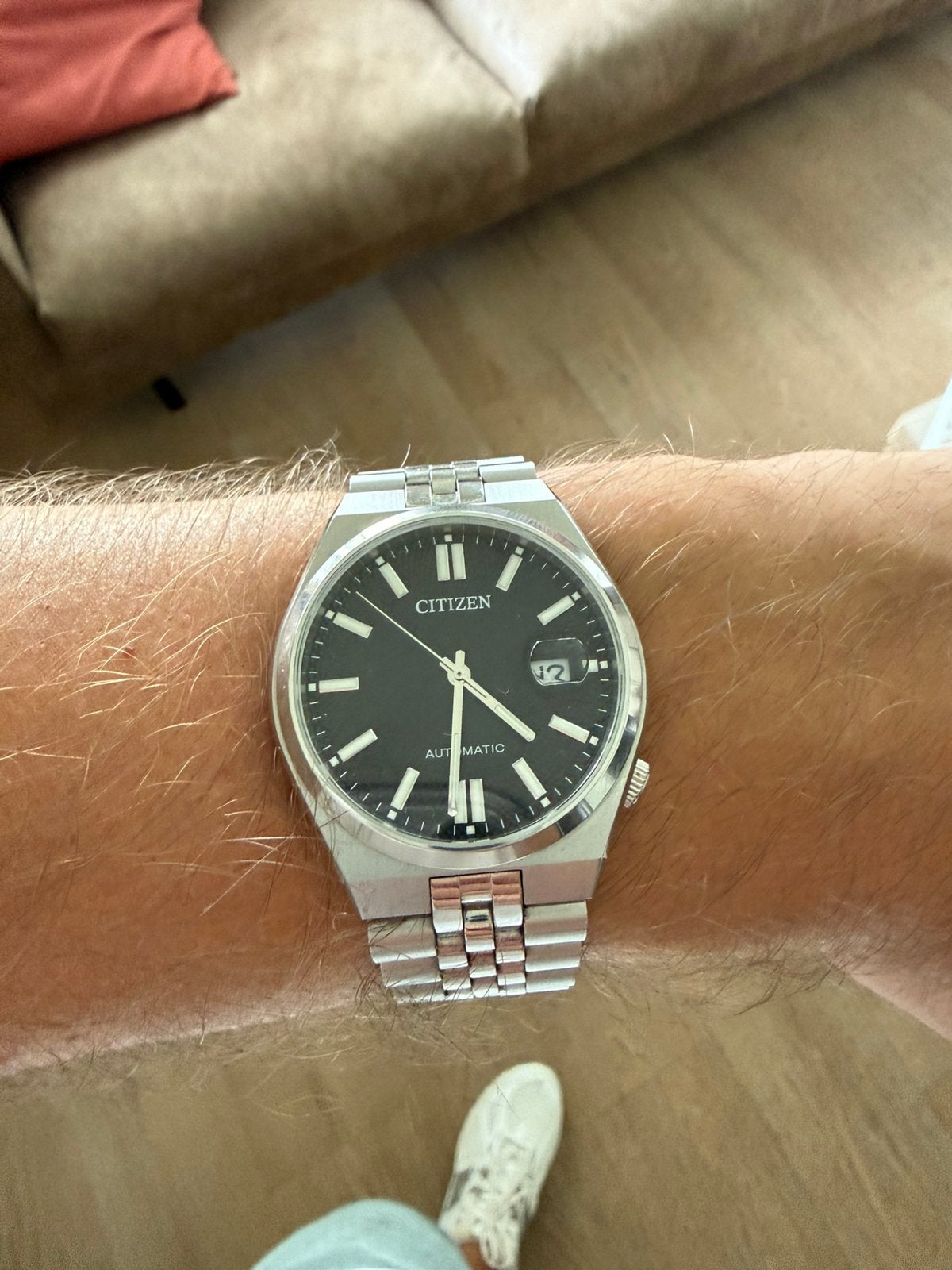 Citizen Tsuyosa horloge (automatisch)  -  40mm NK0020-55E, Ophalen, Staal, Zo goed als nieuw, Polshorloge
