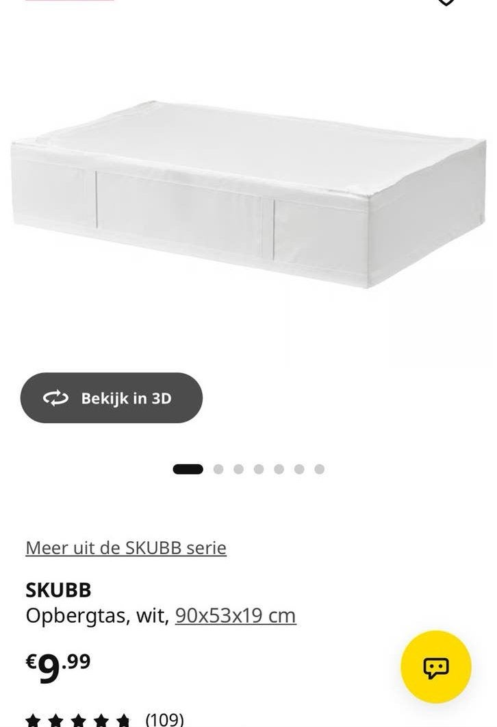 Skubb opbergtassen, Ophalen, Zo goed als nieuw, 25 tot 50 cm, Minder dan 100 cm