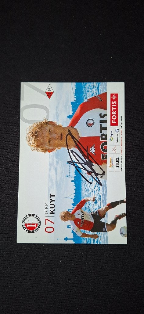 Spelerskaart met handtekening; Dirk Kuyt # Feyenoord, Verzamelen, Ophalen of Verzenden, Nieuw, Feyenoord, Spelerskaart