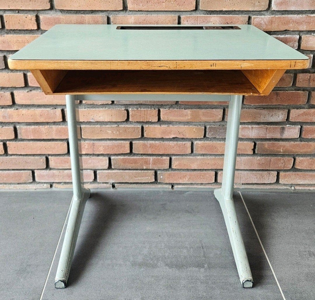 Origineel Vintage Galvanitas Schoolbureau 1961 ,schoolstoel., Ophalen, Gebruikt, Overige merken, Schoolbureau