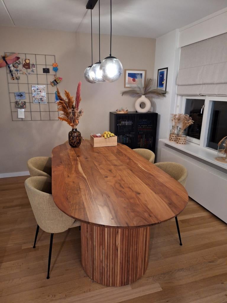 NOUS Living eetkamertafel (220 cm) Jaime, Huis en Inrichting, Ophalen, 50 tot 100 cm, Vijf personen of meer, Ovaal