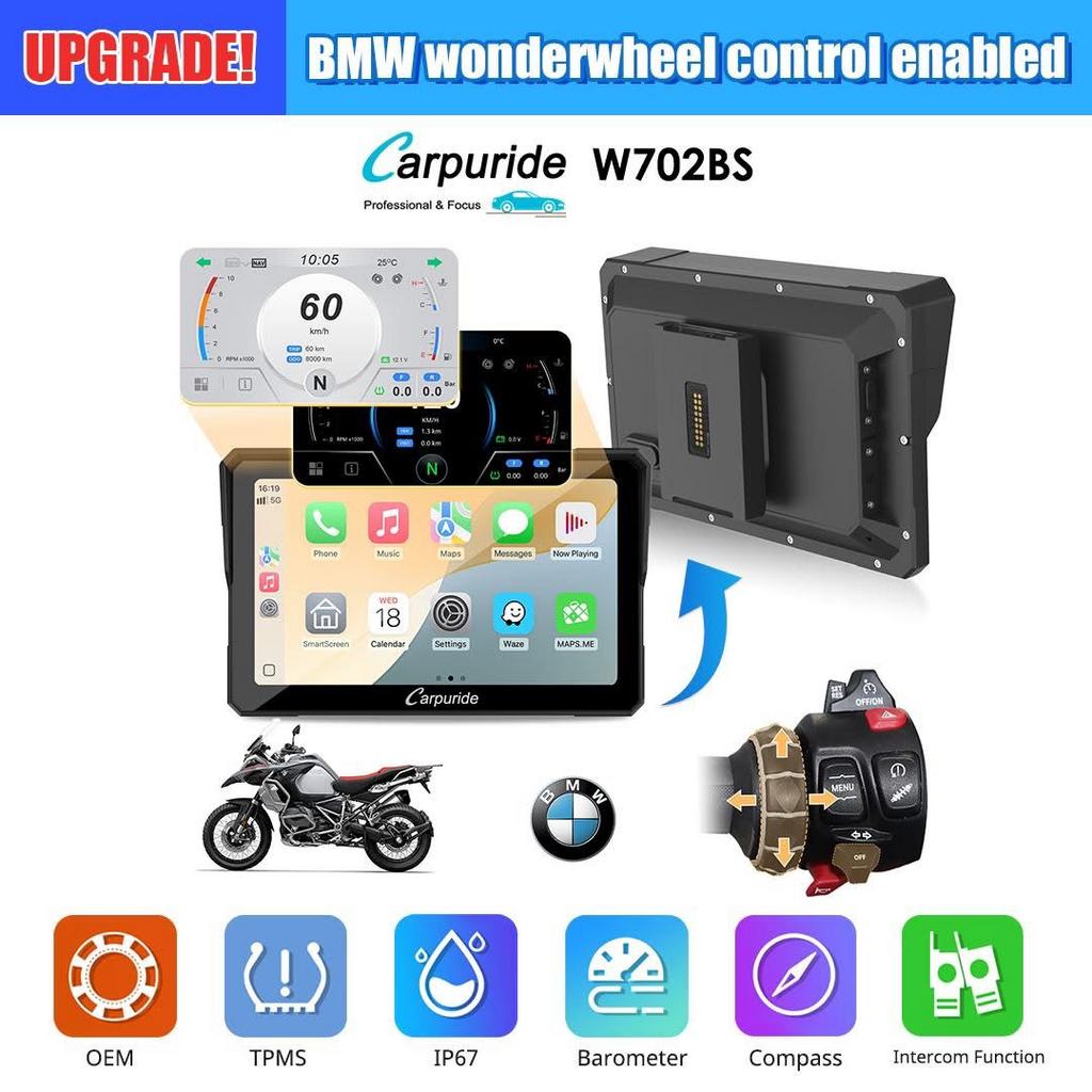 Carpuride W702BS BMW Edition 7 Inch!, Motoren, Ophalen, Gebruikt