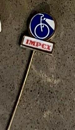 Oud Impex fietslampen speldje, Ophalen of Verzenden, Gebruikt, Merk, Speldje of Pin