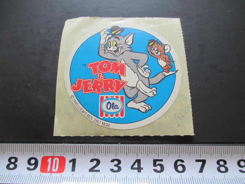 sticker ola ijs strip tom & jerry 016, Ophalen, Zo goed als nieuw