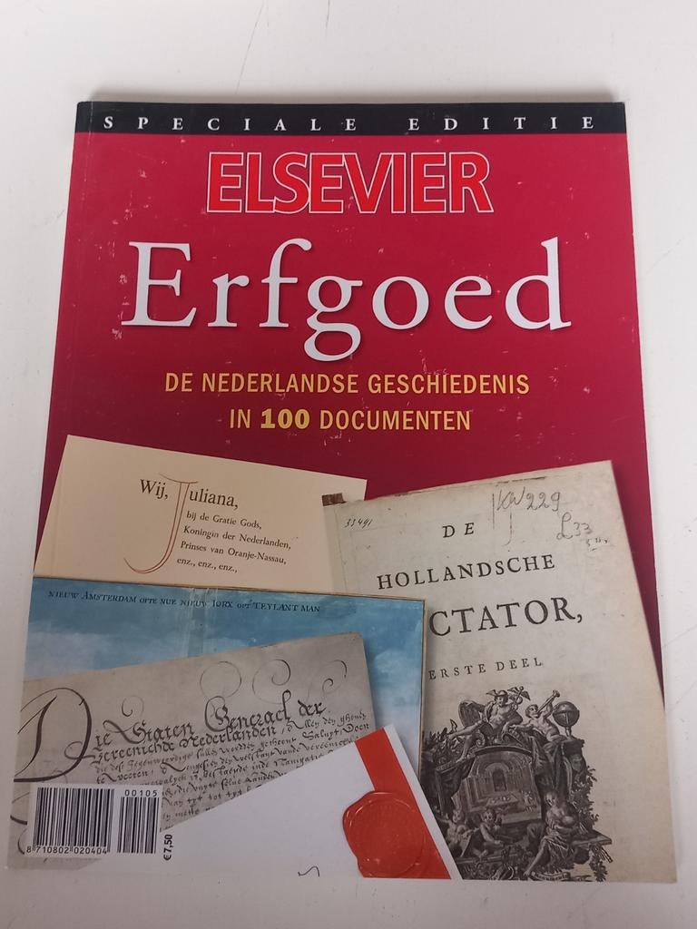 Elsevier erfgoed de ned. geschiedenis in 100 documenten, Ophalen of Verzenden, Zo goed als nieuw
