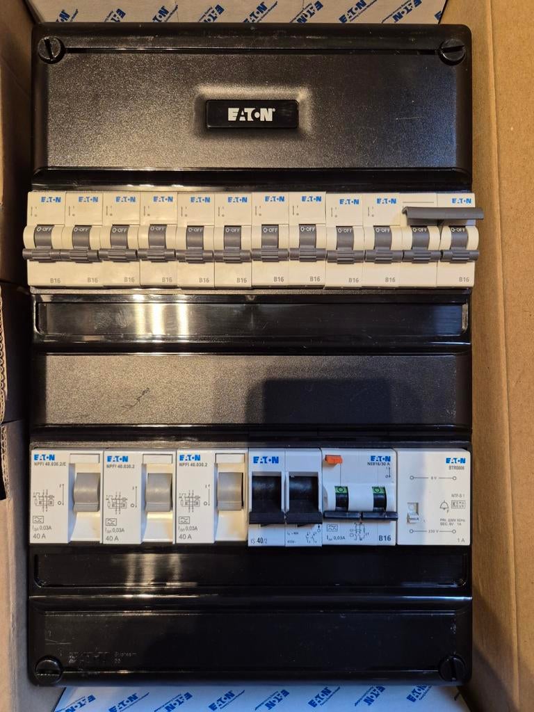 Eaton meterkast 12 groepen incl. Kookgroep,zonnepanelen,belt, Overige typen, Nieuw, Ophalen of Verzenden, Eaton