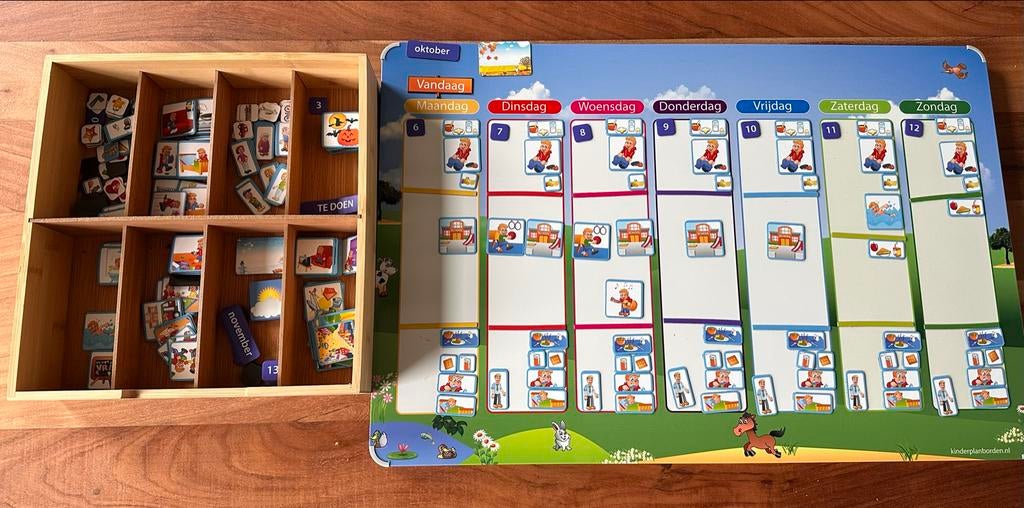 Kinderplanbord met pictogrammen, Ophalen of Verzenden, Zo goed als nieuw, Taal en Lezen