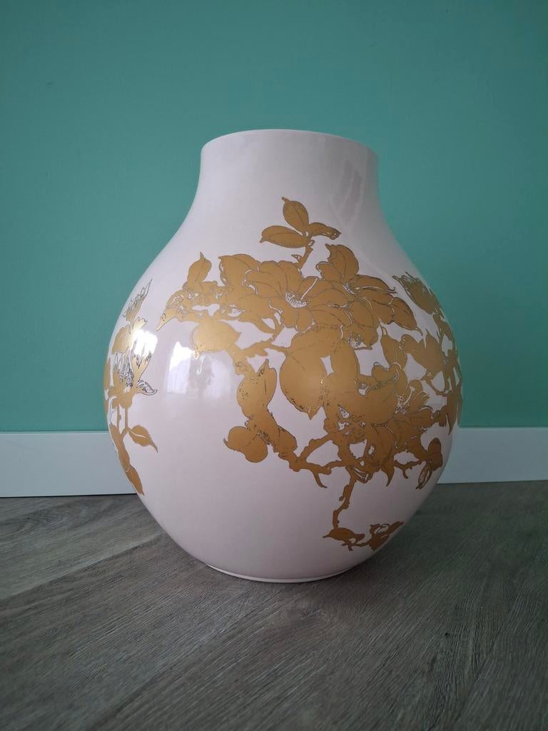 IKEA Jonsberg vaas Hella Jongerius - goud/roze, Huis en Inrichting, Woonaccessoires | Vazen, Ophalen, Overige kleuren, Aardewerk of Porselein