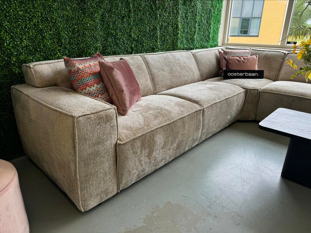 Luxe Velvet Teddy Hoekbank Richard 315x315cm NIEUW  - Uniek, Info@oosterbaanwonen.nl, Hoekbank, Ophalen of Verzenden, Venus 31 8448 CE Heerenveen
