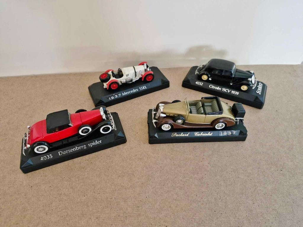4x Oldtimers jr'30 Solido,nieuwstaat,, Ophalen of Verzenden, Nieuw, Auto