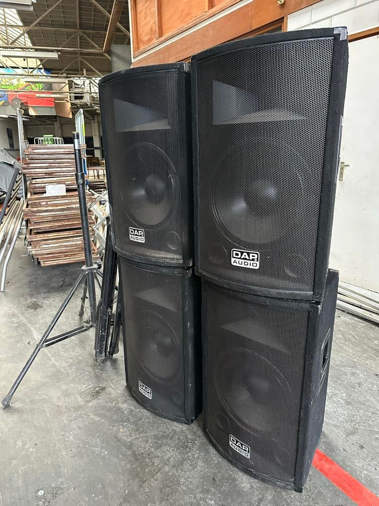 DAP Audio MC-15 Speakers (4 stuks), Audio, Tv en Foto, Luidsprekers, Gebruikt, 60 tot 120 watt, Front, Rear of Stereo speakers