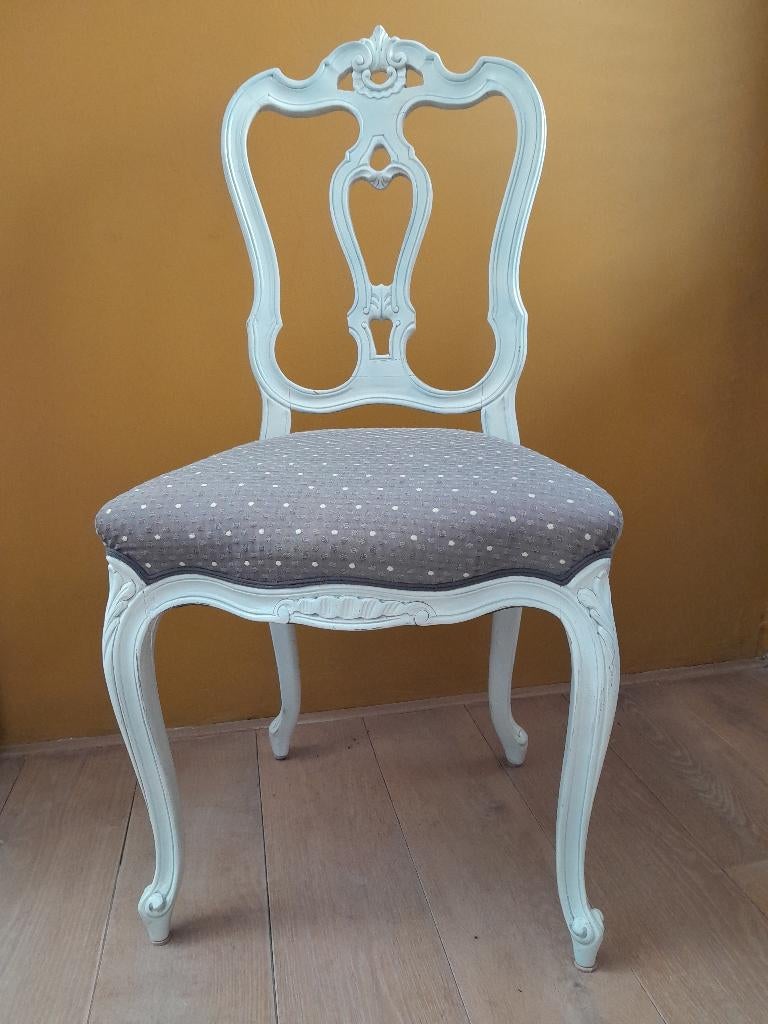 vintage biedermeier stoeltje, Ophalen, Gebruikt, Wit, Biedermeier