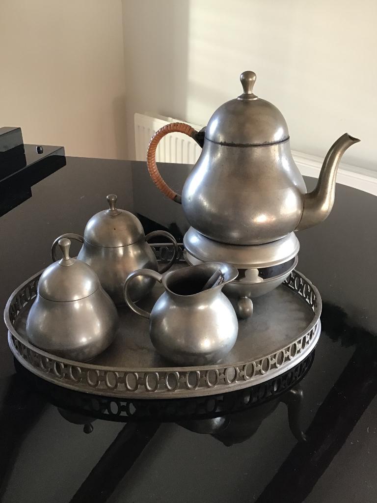 Tinnen Theeservies, Antiek en Kunst, Ophalen