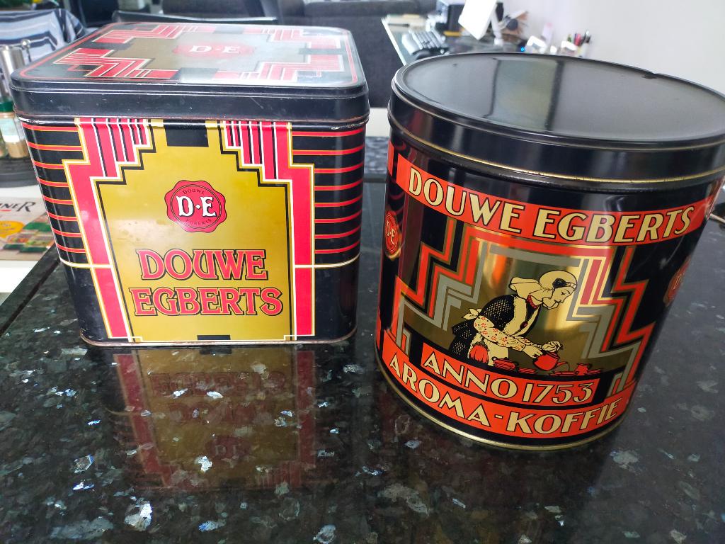 Douwe egberts blikken., Verzamelen, Blikken, Ophalen, Nieuw, Koffie, Douwe Egberts