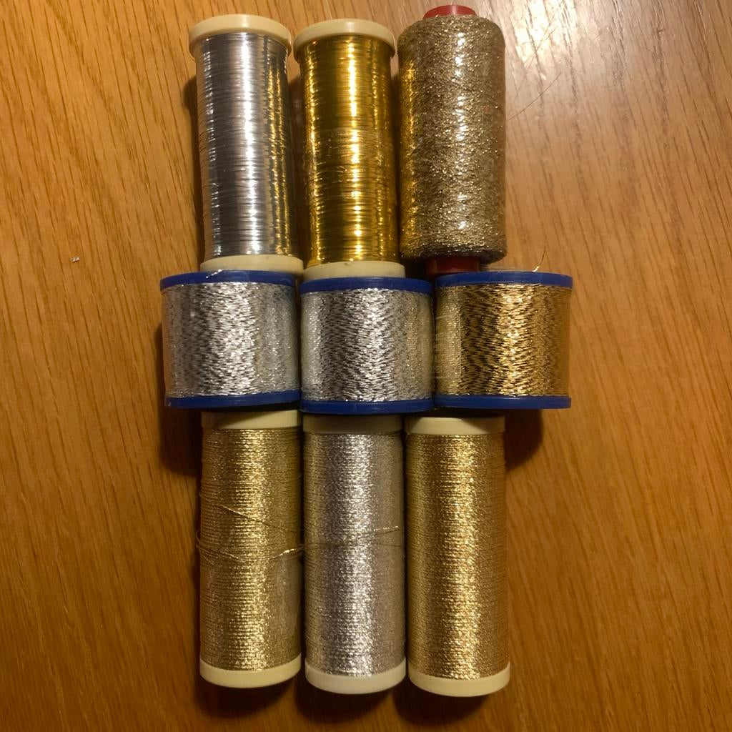 Vintage DMC en Mulnlycke metallic borduurgaren goud zilver, Verzenden, Nieuw, Handborduren, Borduurgaren of Zijde