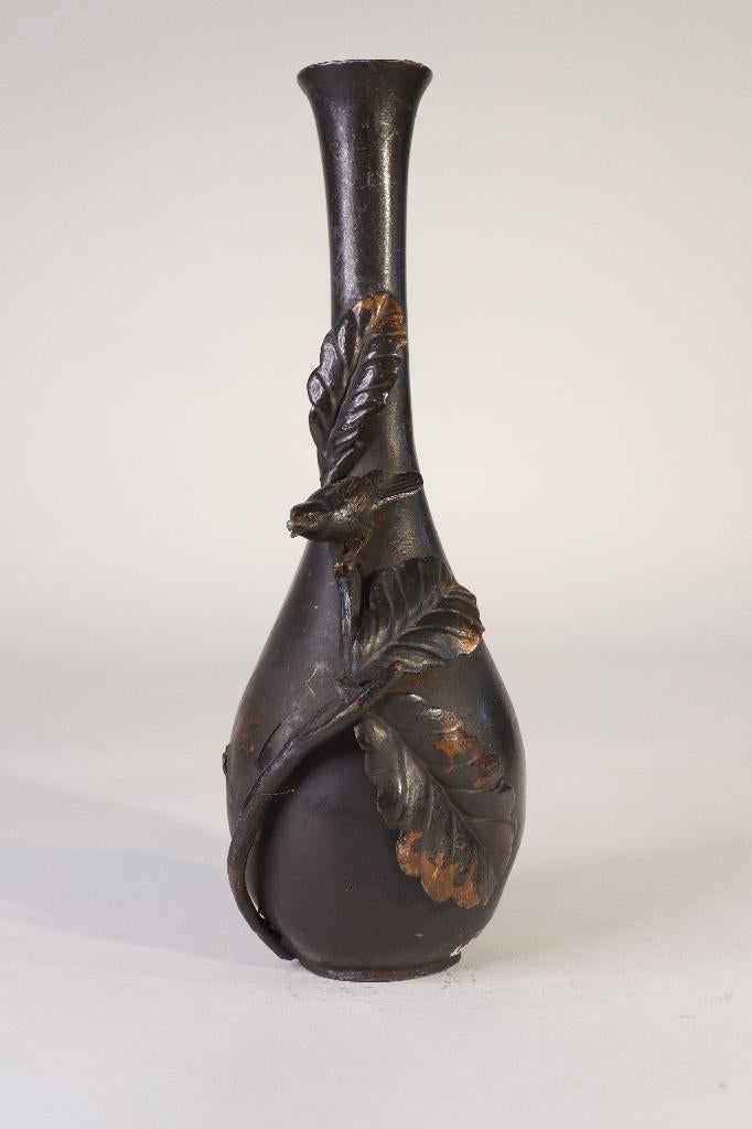 Bronzen Japanse vaas - Meiji periode, Ophalen of Verzenden