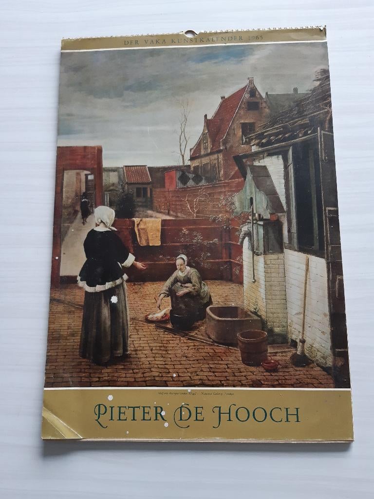 VAKA kunstkalender 1965 - Pieter de Hoogh - Piet Zweegers, Diversen, Kalenders, Gebruikt, Maandkalender, Ophalen of Verzenden