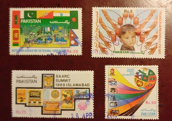 Pakistan 1988 -Diversen, Ophalen of Verzenden, Gestempeld, Zuid-Azië