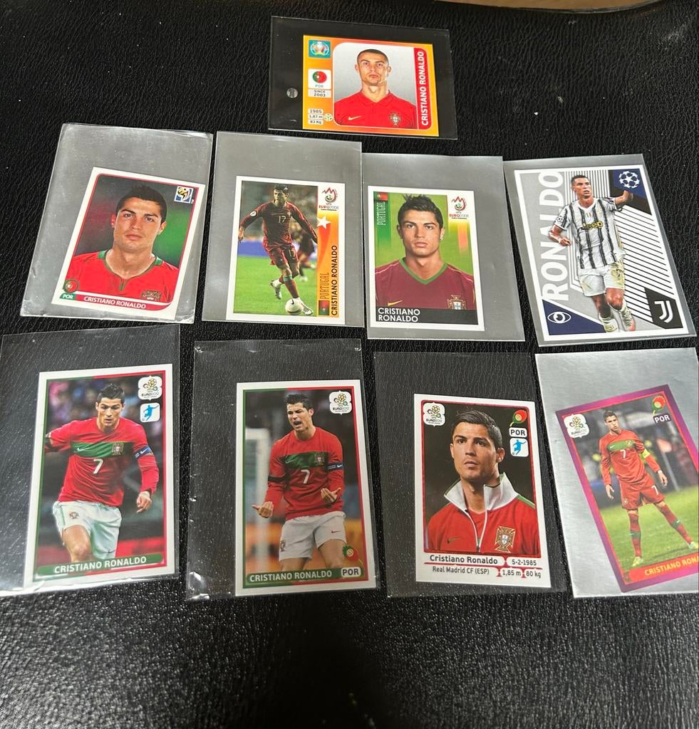 Cristiano Ronaldo Panini Kaartjes - Zeldzaam!, Ophalen of Verzenden, Zo goed als nieuw, Sport