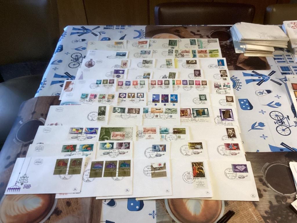 No18 Verzameling fdc Israel 1951-1968 50 stuks onbeschreven, Postzegels en Munten, Postzegels | Eerstedagenveloppen, Ophalen of Verzenden