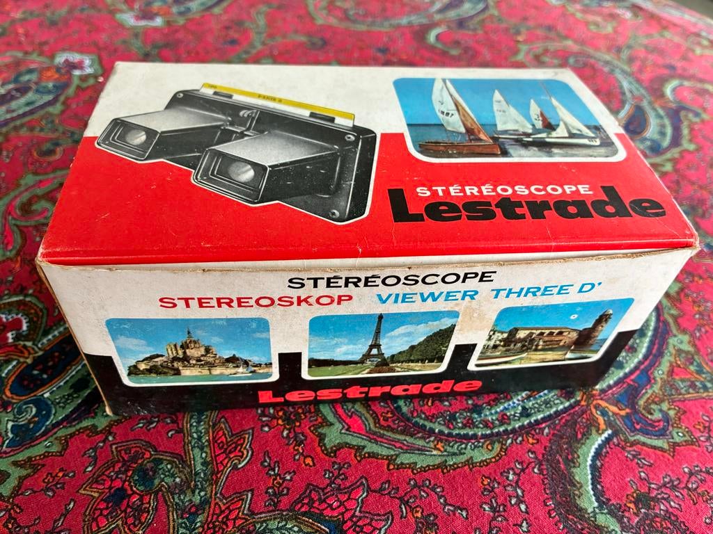 Lestrade Stereoscoop 3D Viewer jaren 50/60 + Dia's, Ophalen of Verzenden, Gebruikt