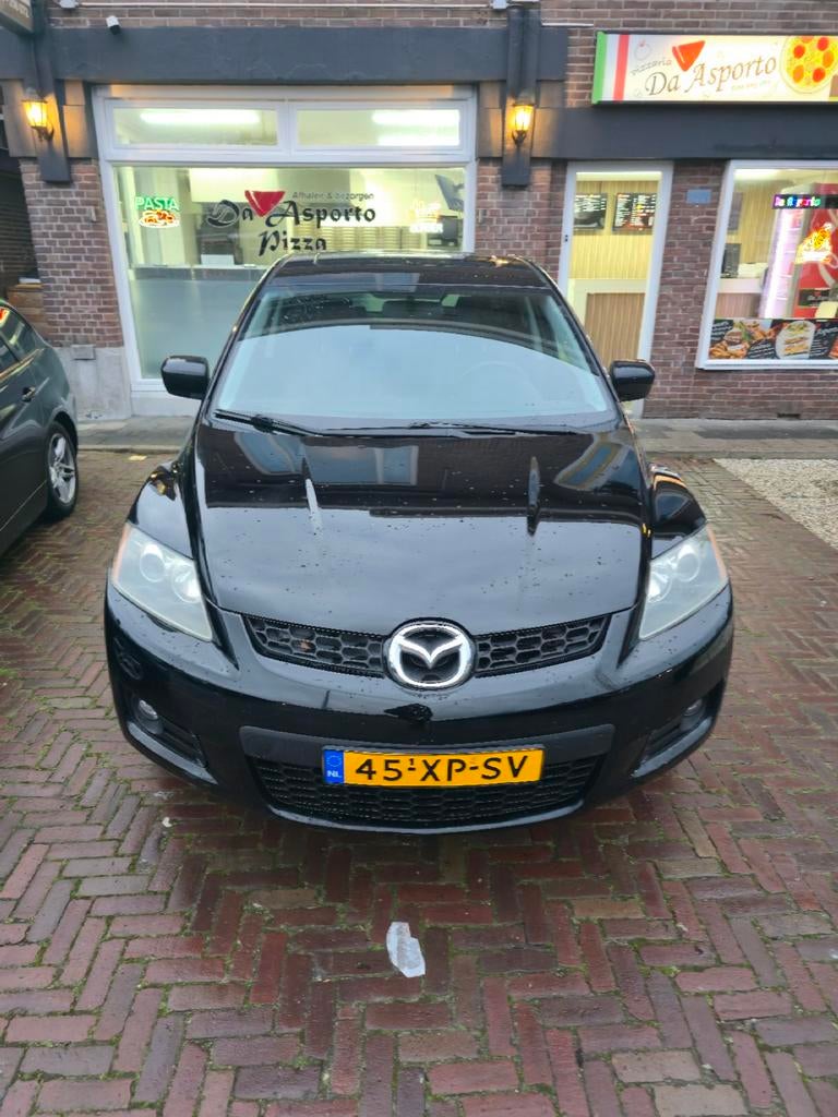 Mazda CX-7 2.3 Turbo Touring. Automaat!, Zwart, 4 cilinders, Stationwagon, Vierwielaandrijving