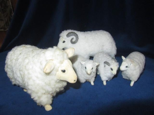 Wollige schapen paas decoratie, Ophalen of Verzenden, Gebruikt