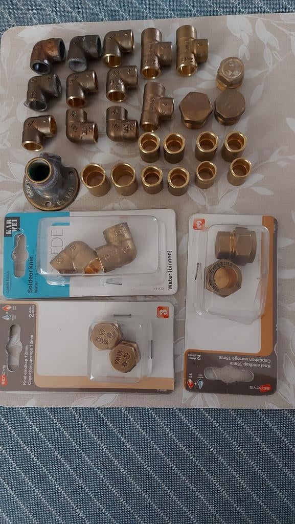 Koperen Koppelingen - Diverse Maten en Types, Ophalen, Overige materialen, Bochten, 20 tot 40 mm
