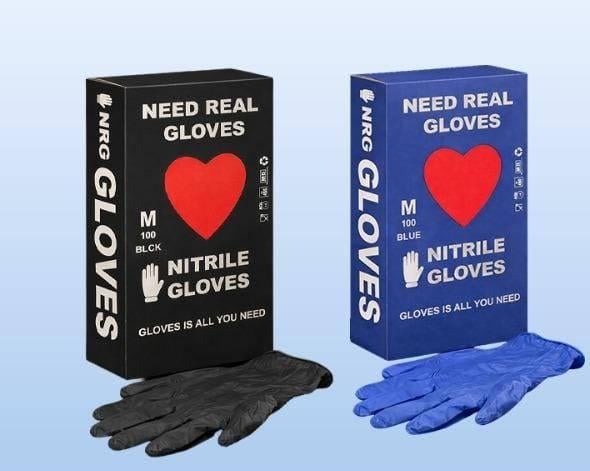 Nitril handschoenen Zwart en Blauw, Nieuw, Ophalen of Verzenden, Needrealgloves, Lotus@gmail.com