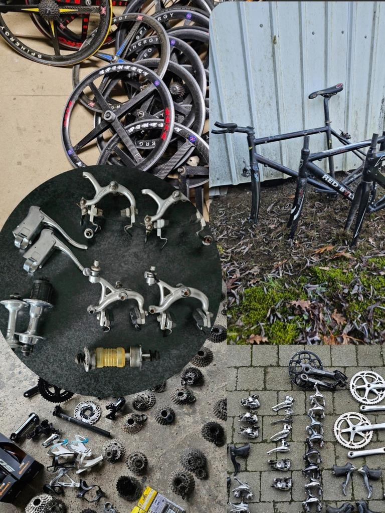 Racefiets onderdelen, groepsets, wielsets, frames, etc.., Ophalen, Gebruikt