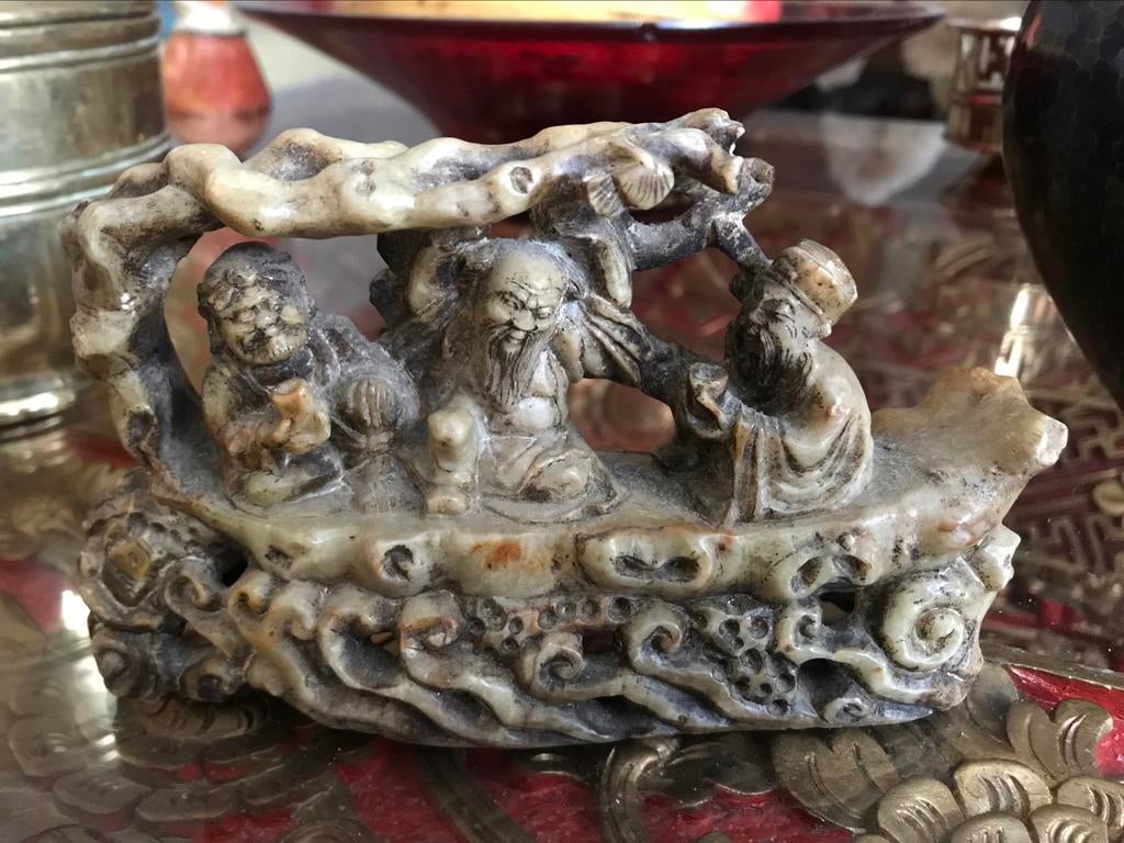 Speksteen Soapstone antiek Qui geen Kangxi, Antiek en Kunst, Ophalen of Verzenden