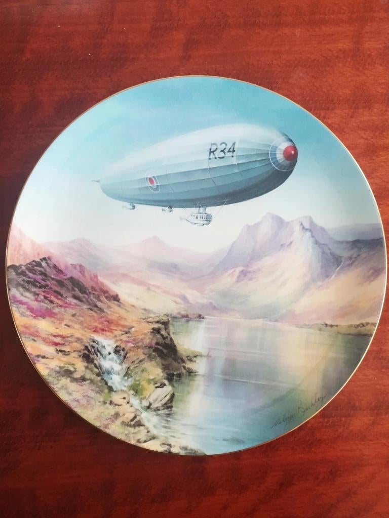 Coalport wandbord luchtschip, Ophalen of Verzenden