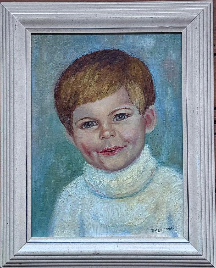 Portret van een jongetje door Tini Lommers, Ophalen of Verzenden