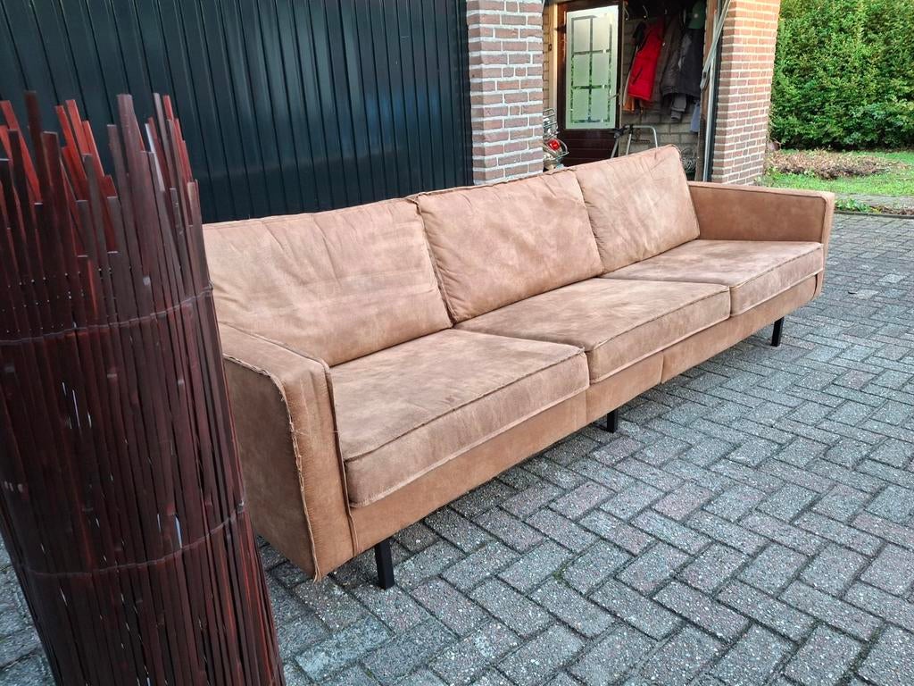 BePure Rodeo 3-zits bank cognac gerecycled leer, Ophalen, 250 tot 300 cm, Gebruikt, Driepersoons
